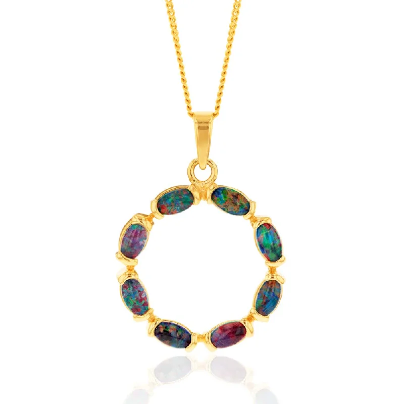 Sparkle For Less – Shop Our Limited-Time Jewelry Deals 9ct Yellow Gold 5x3mm Triplet Opal Circle of Life Pendant Sparkle For Less – Shop Our Limited-Time Jewelry Deals 9ct Yellow Gold 5x3mm Triplet Opal Circle of Life Pendant