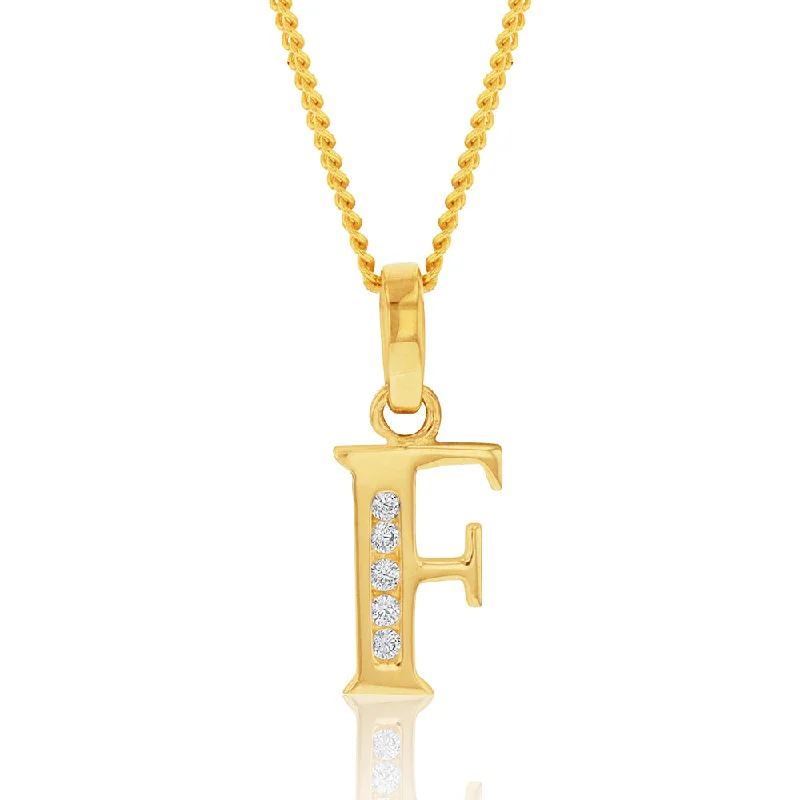 Personalized Jewelry Sale – Meaningful Gifts At Great Prices 9ct Yellow Gold Initial F Zirconia Pendant Personalized Jewelry Sale – Meaningful Gifts At Great Prices 9ct Yellow Gold Initial F Zirconia Pendant