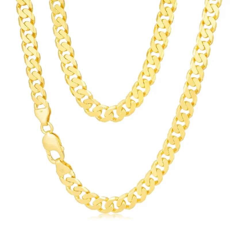 Must-Have Jewelry At Unbelievable Discounts 9ct Yellow Heavy Solid Gold Curb Flat Bevelled 55cm Chain 250Gauge Must-Have Jewelry At Unbelievable Discounts 9ct Yellow Heavy Solid Gold Curb Flat Bevelled 55cm Chain 250Gauge