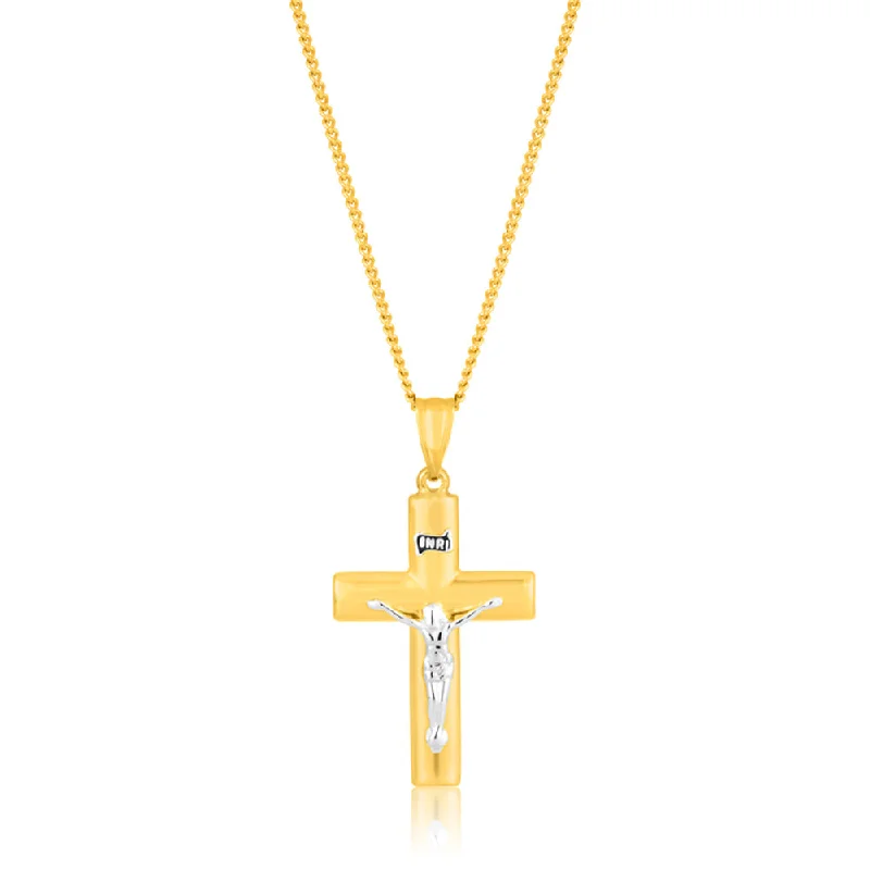 Classic And Modern Jewelry Styles On Sale 9ct Yellow & White Gold Silver Filled Crucifix Classic And Modern Jewelry Styles On Sale 9ct Yellow & White Gold Silver Filled Crucifix