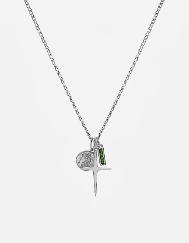 Exclusive Jewelry Offers – Shine For Less Aegis Trilogy Agate Necklace, Sterling Silver Exclusive Jewelry Offers – Shine For Less Aegis Trilogy Agate Necklace, Sterling Silver