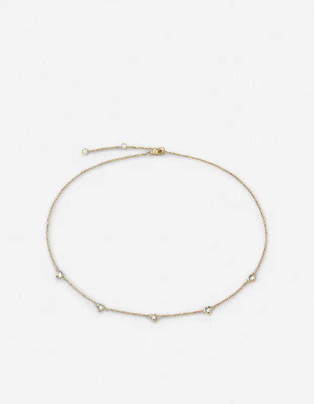 Luxury Jewelry Without The Luxury Price Tag Amore Topaz Heart Choker, Gold Vermeil