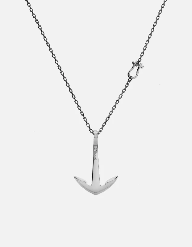 Jewelry Clearance Sale – Final Reductions Anchor Necklace, Silver