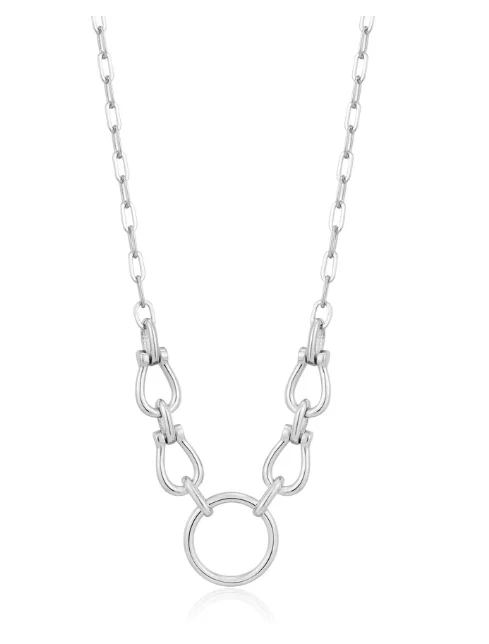 Discounted Jewelry For A Glamorous Look Ania Haie 925 Silver Horseshoe Link Necklace-16 inches Discounted Jewelry For A Glamorous Look Ania Haie 925 Silver Horseshoe Link Necklace-16 inches