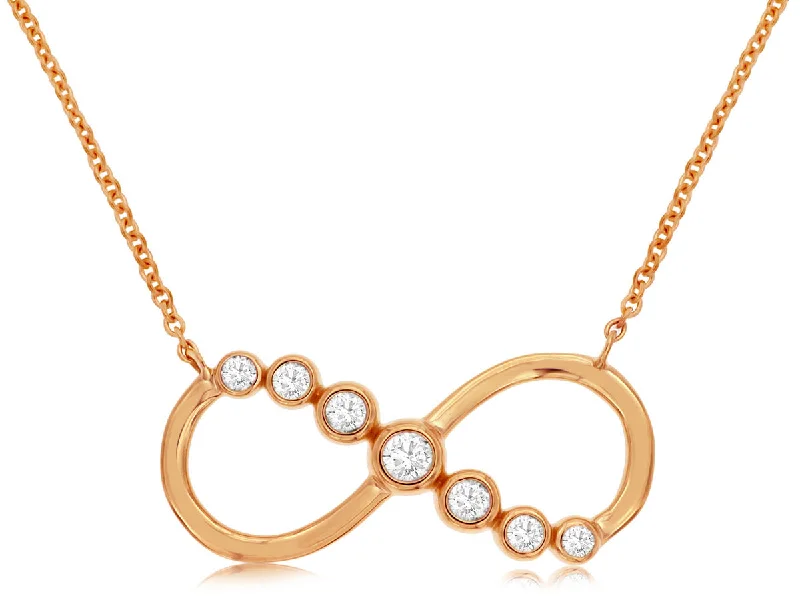 Bohemian-Inspired Jewelry For Free-Spirited Fashion Bremer Jewelry 14K Rose Gold Round Shape Diamonds Free Form Pendant with a 14K Rose Gold Link Necklace (0.22ctw) Bohemian-Inspired Jewelry For Free-Spirited Fashion Bremer Jewelry 14K Rose Gold Round Shape Diamonds Free Form Pendant with a 14K Rose Gold Link Necklace (0.22ctw)