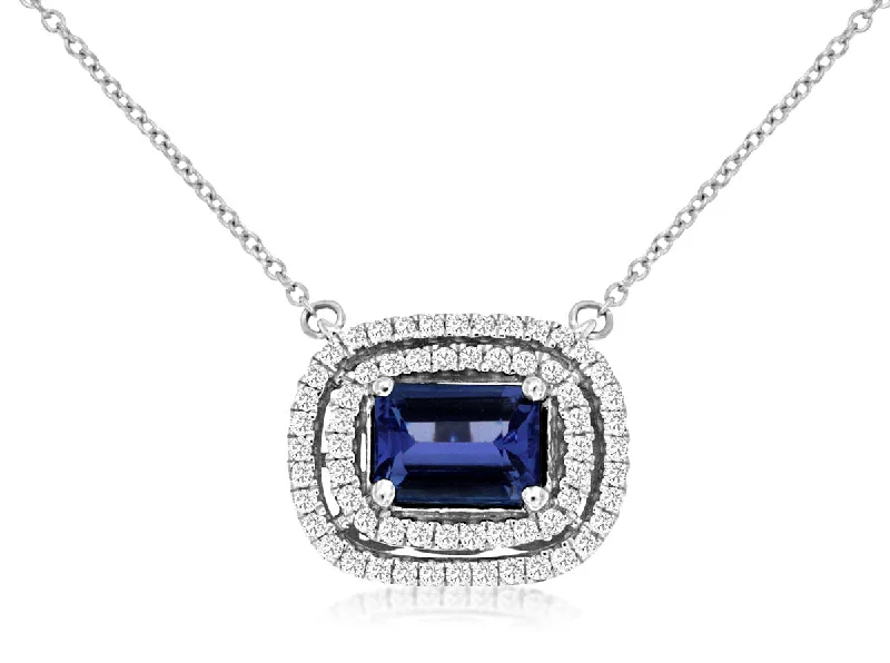 Save On Luxury Jewelry Pieces – Limited-Time Offers Bremer Jewelry 14K White Gold Emerald Shape Tanzanite and Diamond Halo Pendant with a 14K White Gold Cable Link Necklace (1.49ctw) Save On Luxury Jewelry Pieces – Limited-Time Offers Bremer Jewelry 14K White Gold Emerald Shape Tanzanite and Diamond Halo Pendant with a 14K White Gold Cable Link Necklace (1.49ctw)