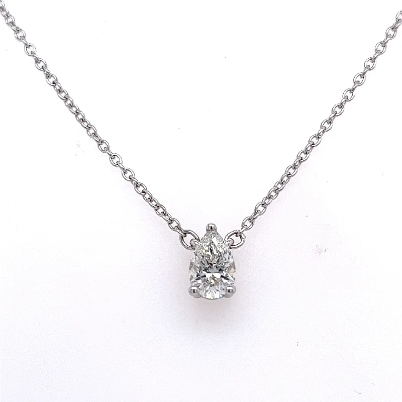 Trending Jewelry Now Available At Exclusive Prices Bremer Jewelry 14K White Gold Pear Shape Lab Grown Diamond Solitaire Pendant with a 14K White Gold Cable Link Necklace (1.00ctw) Trending Jewelry Now Available At Exclusive Prices Bremer Jewelry 14K White Gold Pear Shape Lab Grown Diamond Solitaire Pendant with a 14K White Gold Cable Link Necklace (1.00ctw)