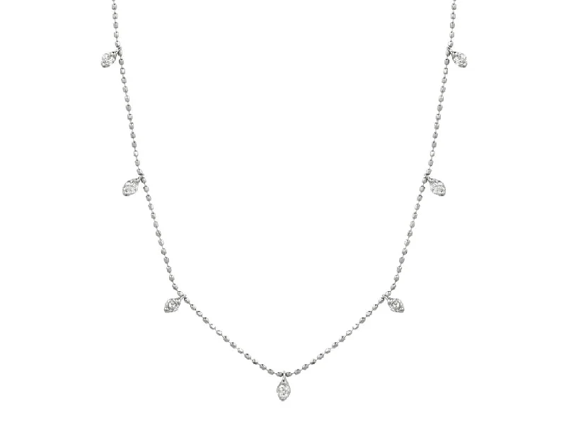 Timeless Jewelry At Special Discount Rates Bremer Jewelry 14K White Gold Round Shape Diamond 14K White Gold Station Necklace (0.50ctw) Timeless Jewelry At Special Discount Rates Bremer Jewelry 14K White Gold Round Shape Diamond 14K White Gold Station Necklace (0.50ctw)