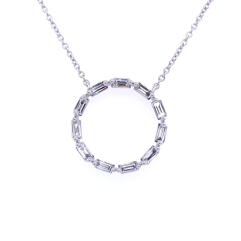 Special Jewelry Deals – Upgrade Your Collection Bremer Jewelry 14K White Gold Straight Baguette Shape Diamonds Circle Pendant with a 14K White Gold Link Necklace (0.45ctw) Special Jewelry Deals – Upgrade Your Collection Bremer Jewelry 14K White Gold Straight Baguette Shape Diamonds Circle Pendant with a 14K White Gold Link Necklace (0.45ctw)