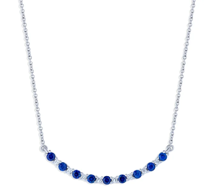 Exclusive Gemstone Jewelry Markdowns – Shop Now Bremer Jewelry 18K White Gold Sapphire and Diamond Smile Necklace (1.02ctw) Exclusive Gemstone Jewelry Markdowns – Shop Now Bremer Jewelry 18K White Gold Sapphire and Diamond Smile Necklace (1.02ctw)
