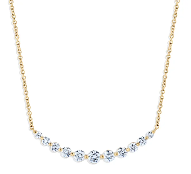Exclusive Jewelry Sale – Limited-Time Discounts Bremer Jewelry 18K Yellow Gold Round Diamond Smile Necklace (1.00ctw) Exclusive Jewelry Sale – Limited-Time Discounts Bremer Jewelry 18K Yellow Gold Round Diamond Smile Necklace (1.00ctw)