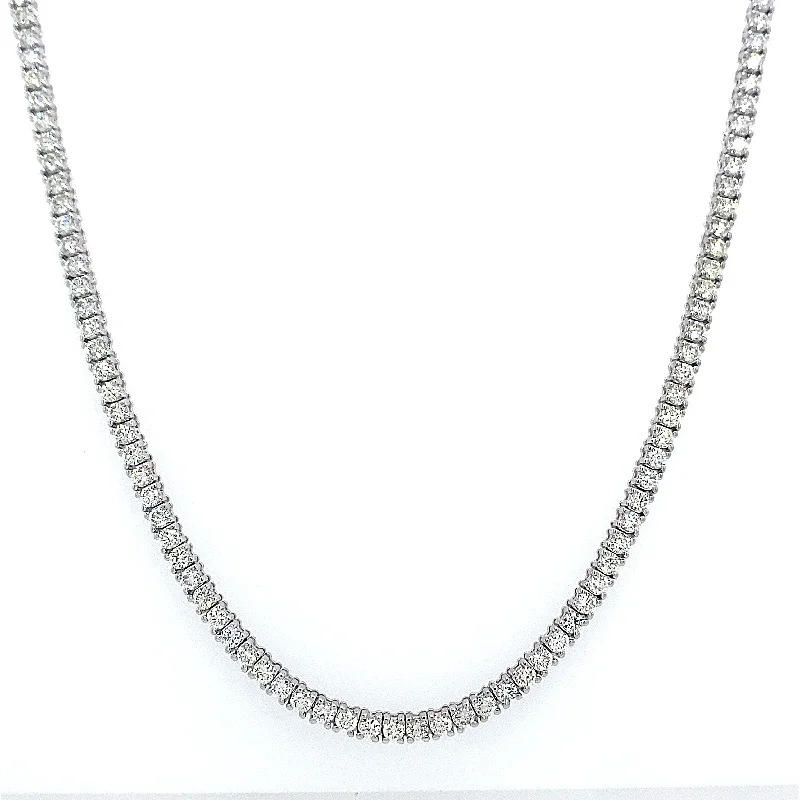 Sparkle More For Less – Jewelry Sale Happening Now Bremer Jewelry Round Shape Diamond 14K White Gold Riviera Necklace (5.85ctw) Sparkle More For Less – Jewelry Sale Happening Now Bremer Jewelry Round Shape Diamond 14K White Gold Riviera Necklace (5.85ctw)