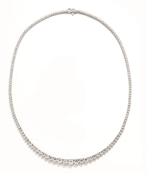 Shop Elegant Jewelry At Unbeatable Prices Bremer Jewelry Round Shape Diamond 18K White Gold Riviera Necklace (10.17ctw) Shop Elegant Jewelry At Unbeatable Prices Bremer Jewelry Round Shape Diamond 18K White Gold Riviera Necklace (10.17ctw)