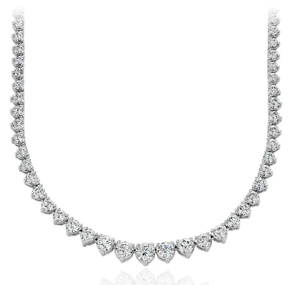 Make Every Moment Shine – Jewelry Discounts Available Bremer Jewelry Round Shape Diamond 18K White Gold Riviera Necklace (6.82ctw) Make Every Moment Shine – Jewelry Discounts Available Bremer Jewelry Round Shape Diamond 18K White Gold Riviera Necklace (6.82ctw)