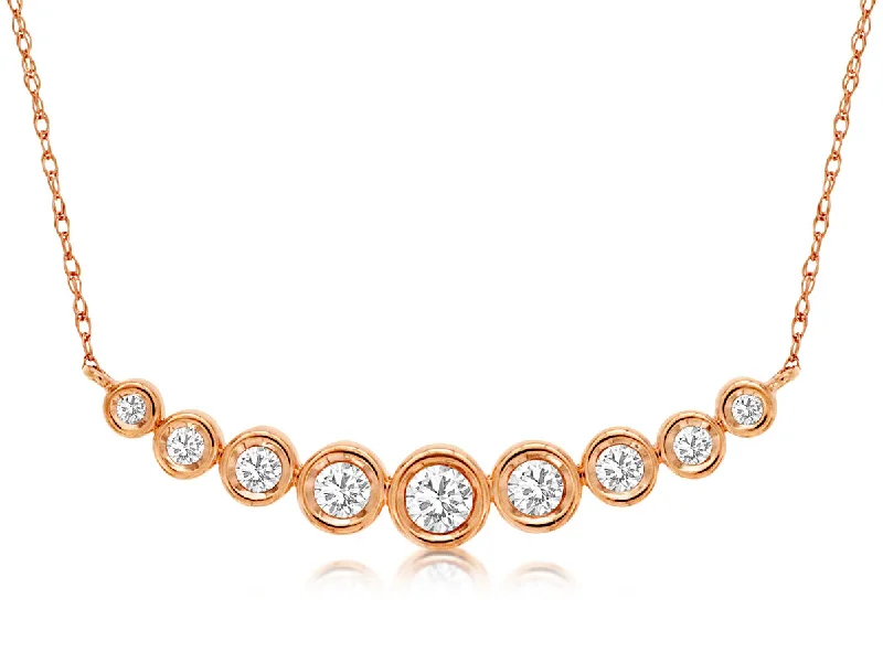 Dazzle With Discounts – Shop Jewelry On Sale Bremer Jewelry Round Shape Diamond Smile Pendant with a 14K Rose Gold Link Necklace (0.50ctw) Dazzle With Discounts – Shop Jewelry On Sale Bremer Jewelry Round Shape Diamond Smile Pendant with a 14K Rose Gold Link Necklace (0.50ctw)