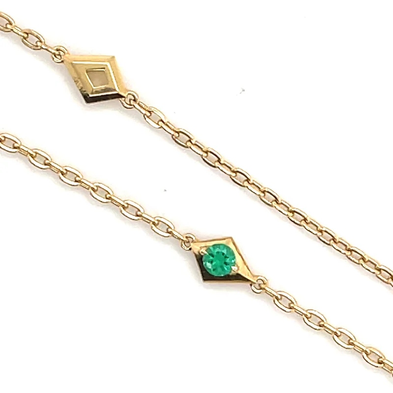 Grab Your Dream Jewelry At The Lowest Prices Bremer Jewelry Round Shape Emeralds 18K Yellow Gold Station Necklace (0.34ctw) Grab Your Dream Jewelry At The Lowest Prices Bremer Jewelry Round Shape Emeralds 18K Yellow Gold Station Necklace (0.34ctw)
