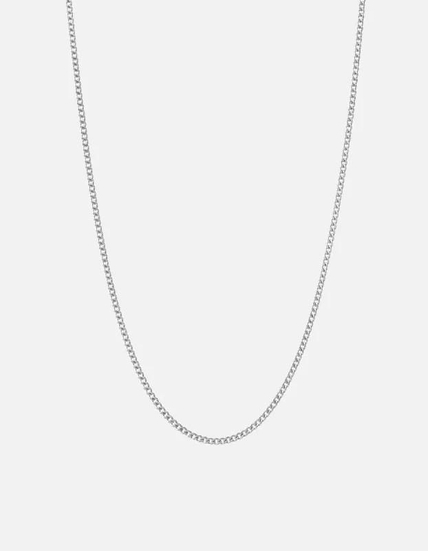 Trending Jewelry Styles Now At Limited-Time Discounts 2mm Cuban Chain Necklace, Polished Silver Trending Jewelry Styles Now At Limited-Time Discounts 2mm Cuban Chain Necklace, Polished Silver