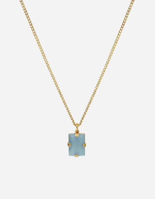 Fashion-Forward Jewelry At Exclusive Discounts Lennox Blue Agate Necklace, Gold Vermeil Fashion-Forward Jewelry At Exclusive Discounts Lennox Blue Agate Necklace, Gold Vermeil