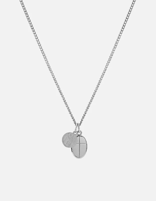 Elevate Your Jewelry Collection With Limited-Time Savings Croix + Mini St Christopher Necklace, Sterling Silver Elevate Your Jewelry Collection With Limited-Time Savings Croix + Mini St Christopher Necklace, Sterling Silver