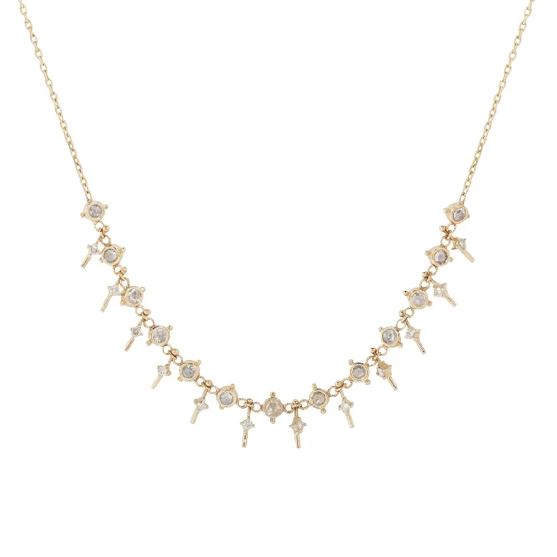 Timeless Elegance Now At Special Discounts Dangling Diamond Line Necklace