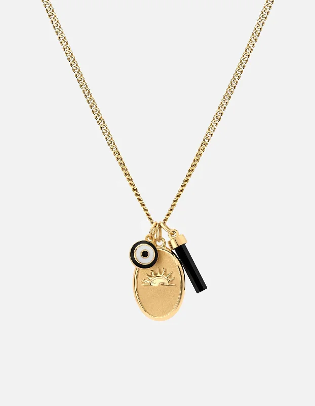 Premium Jewelry Now Available At Special Discounts Dawn Trilogy Necklace, Gold Vermeil/Black Premium Jewelry Now Available At Special Discounts Dawn Trilogy Necklace, Gold Vermeil/Black