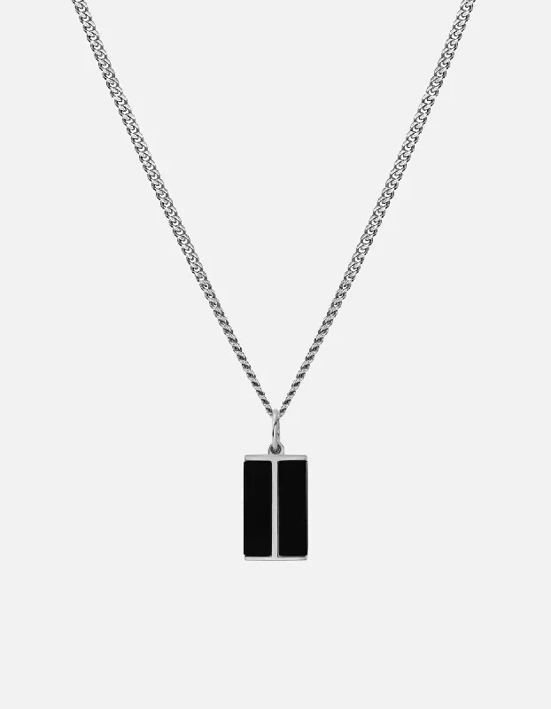 Grab Stylish Jewelry Before The Sale Ends Duo Onyx Pendant Necklace, Sterling Silver Grab Stylish Jewelry Before The Sale Ends Duo Onyx Pendant Necklace, Sterling Silver
