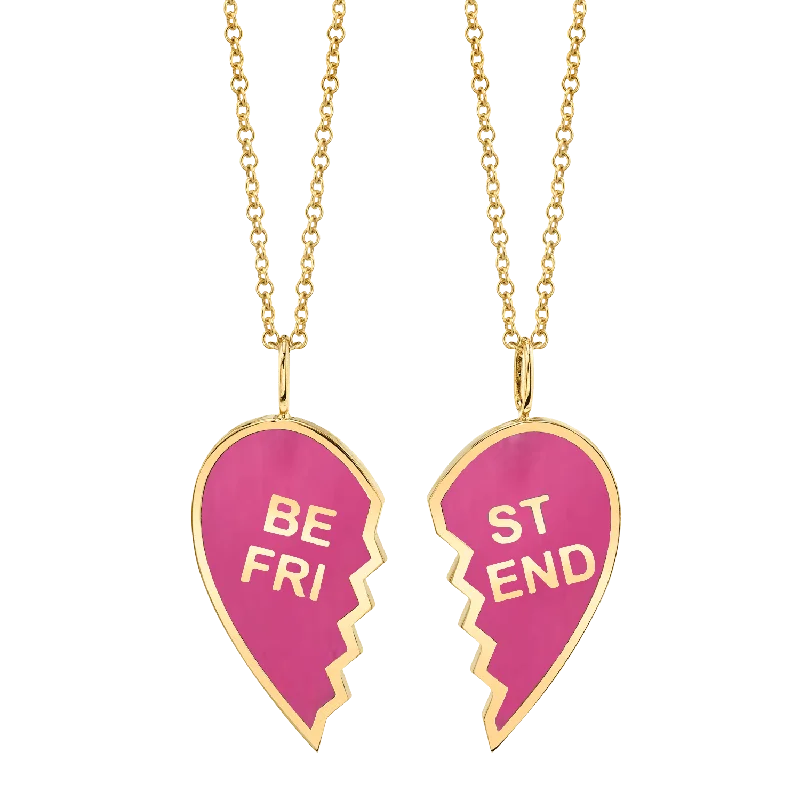 Flash Sale On Elegant Jewelry – Don't Miss Out Enamel Best Friend Necklaces (Set of 2) Flash Sale On Elegant Jewelry – Don't Miss Out Enamel Best Friend Necklaces (Set of 2)