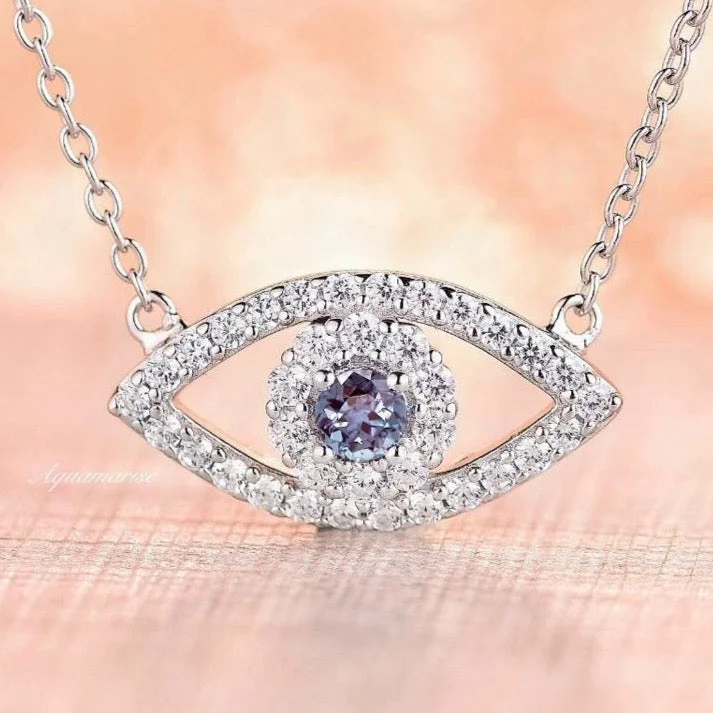 Special Sale On Handcrafted Jewelry – Shop Today Evil Eye Alexandrite Necklace- Sterling Silver Special Sale On Handcrafted Jewelry – Shop Today Evil Eye Alexandrite Necklace- Sterling Silver