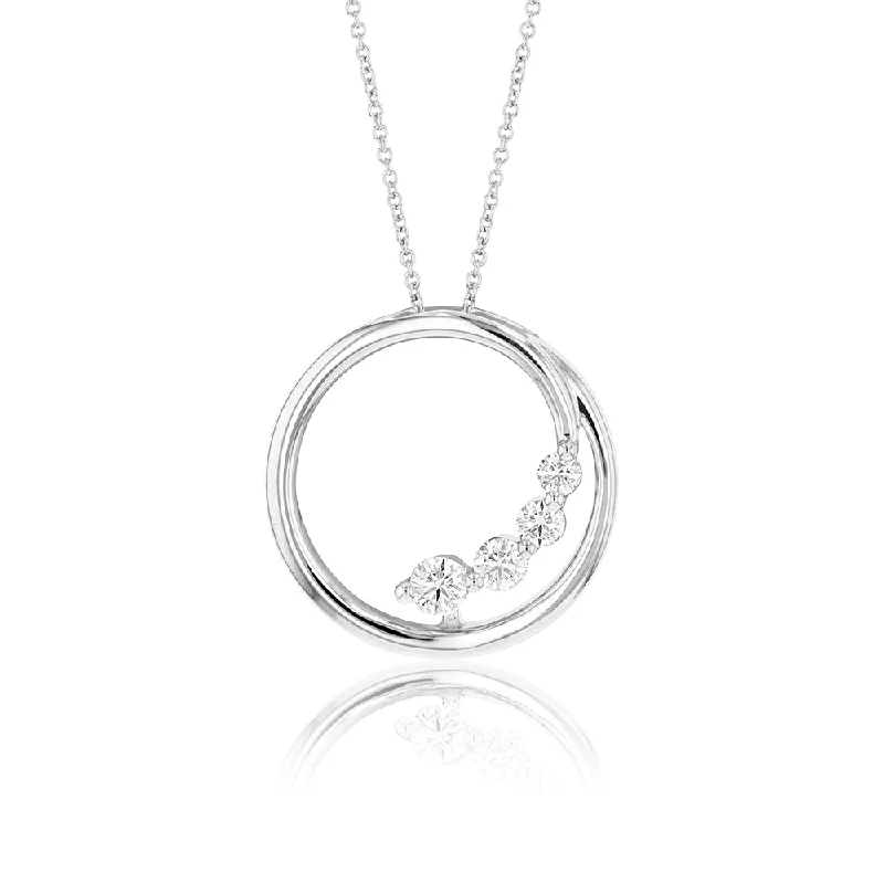 Sparkle More For Less – Jewelry Sale Happening Now Flawless Cut 1/4 Carat Diamond Open Circle Pendant in 9ct White Gold With Chain Sparkle More For Less – Jewelry Sale Happening Now Flawless Cut 1/4 Carat Diamond Open Circle Pendant in 9ct White Gold With Chain