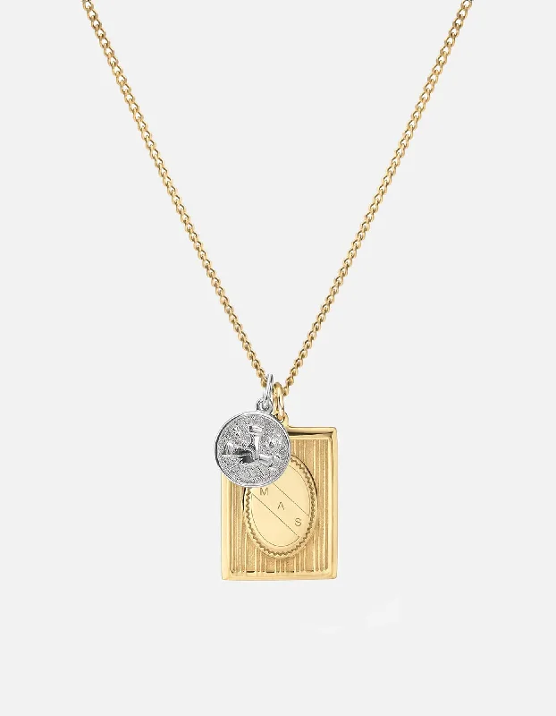 Modern Jewelry At Exclusive Discounts – Shop Today Frame Necklace, 14k Gold/Sterling Silver Modern Jewelry At Exclusive Discounts – Shop Today Frame Necklace, 14k Gold/Sterling Silver