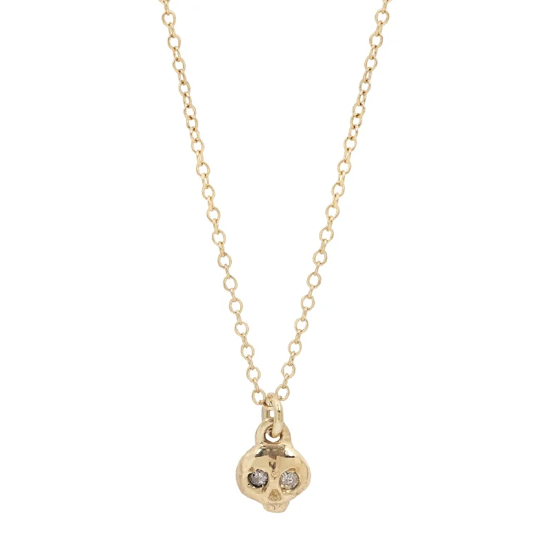 Shop Jewelry That Shines Without The High Price Gold Diamond Eye Skull Necklace