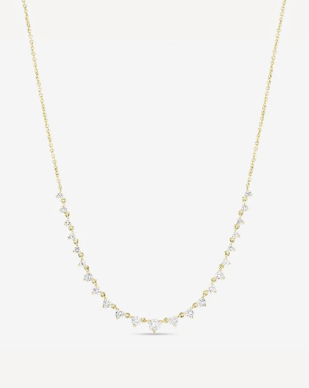 Graduated Diamond Layering Necklace