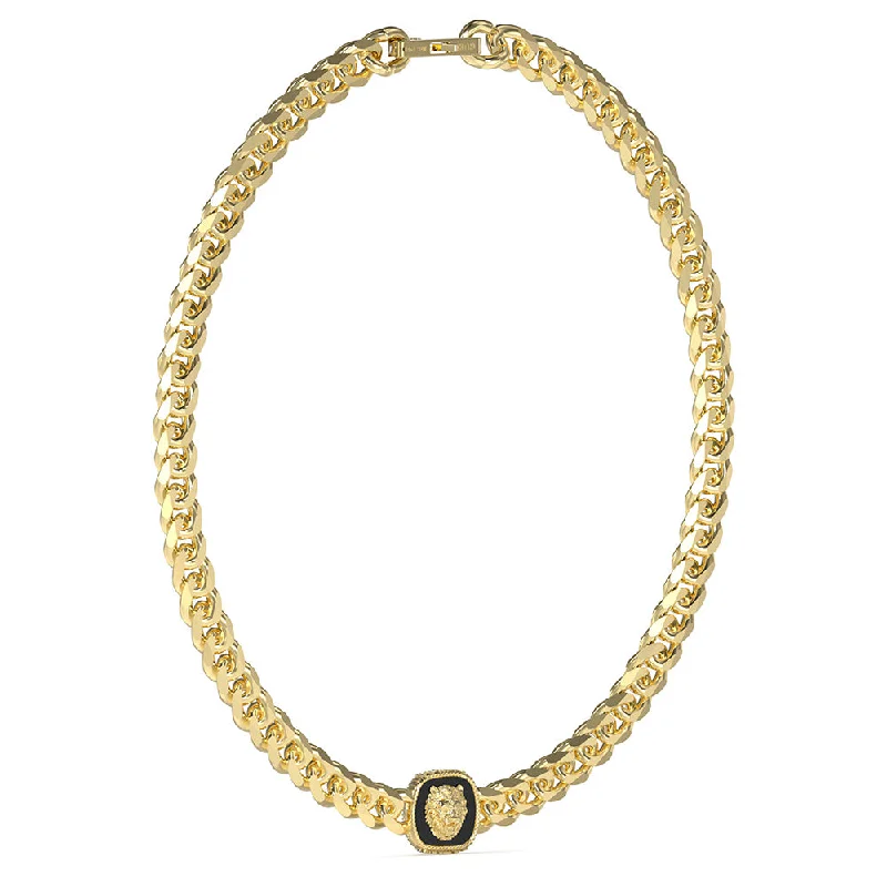 Versatile Layering Jewelry For Effortless Chic Guess Men's Jewellery Gold-Plated Stainless-Steel Lion 18mm Coin 21" Chain Versatile Layering Jewelry For Effortless Chic Guess Men's Jewellery Gold-Plated Stainless-Steel Lion 18mm Coin 21" Chain