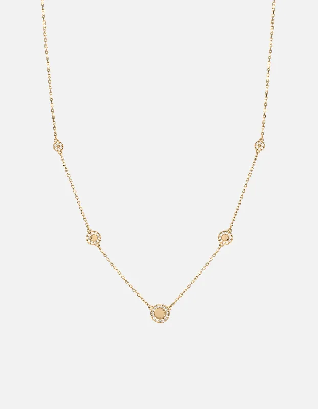 Fashion-Forward Jewelry At Incredible Prices Halo Necklace, Gold Vermeil/Sapphire