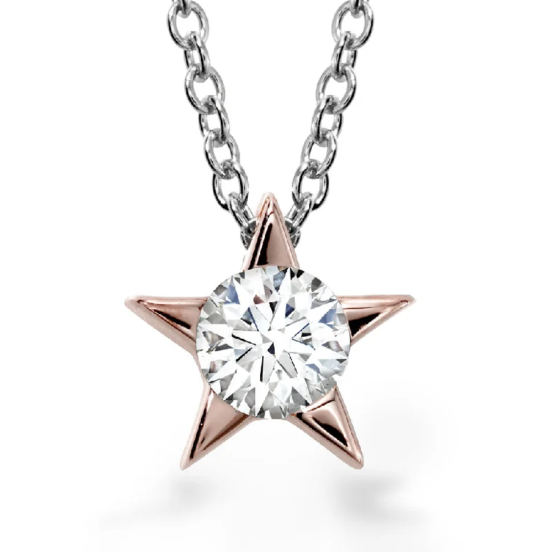Dainty Floral Jewelry For Feminine Elegance Hearts On Fire 18K Rose Gold Round Shape Diamond Illa Star Necklace (0.17ctw) Dainty Floral Jewelry For Feminine Elegance Hearts On Fire 18K Rose Gold Round Shape Diamond Illa Star Necklace (0.17ctw)