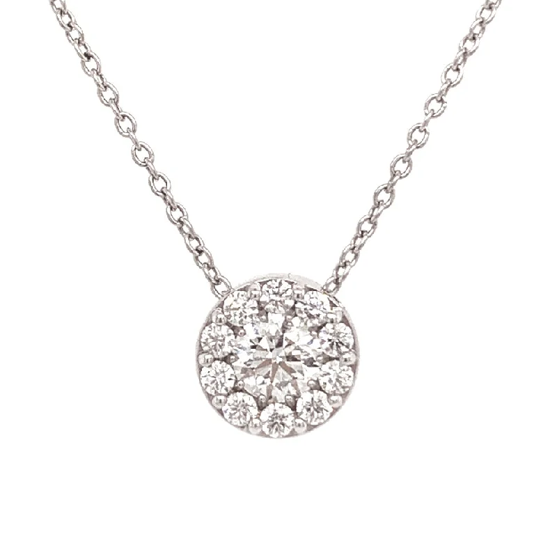 Luxury Handcrafted Jewelry For Elegant Looks Hearts On Fire 18K White Gold Fulfillment Diamond Cluster Pendant with a 18K White Gold Link Necklace (0.75ctw) Luxury Handcrafted Jewelry For Elegant Looks Hearts On Fire 18K White Gold Fulfillment Diamond Cluster Pendant with a 18K White Gold Link Necklace (0.75ctw)