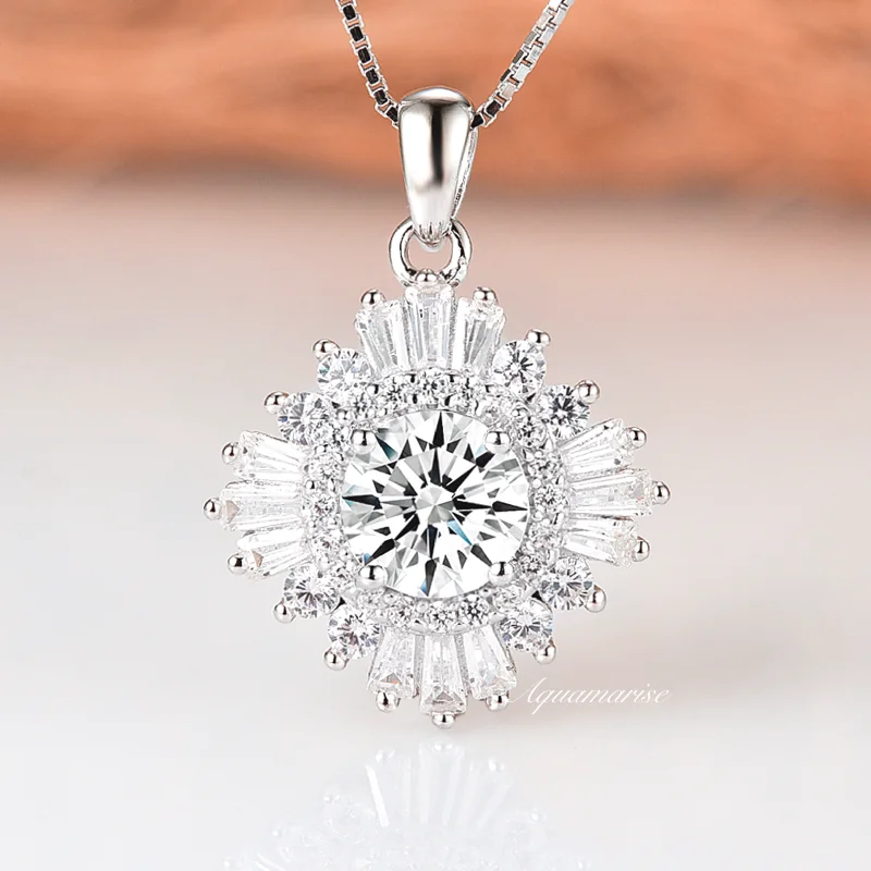 Seasonal Jewelry Sale – Upgrade Your Collection Joelle Simulated Diamond (cz) Necklace- Sterling Silver Seasonal Jewelry Sale – Upgrade Your Collection Joelle Simulated Diamond (cz) Necklace- Sterling Silver