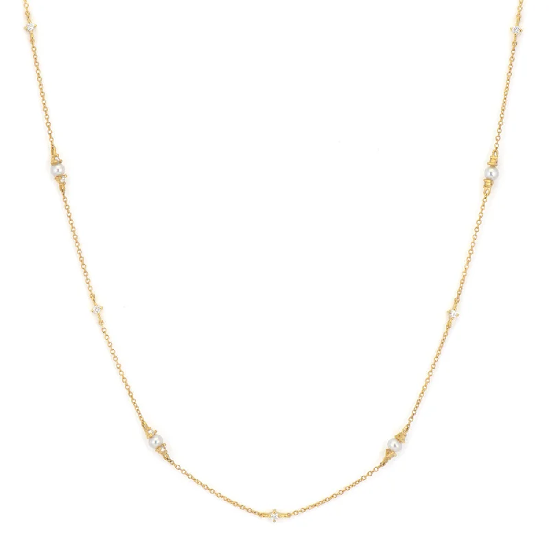 Celebrate With Sparkle – Jewelry Sale Now Live Jude Frances Pearl & Diamond Station Necklace Celebrate With Sparkle – Jewelry Sale Now Live Jude Frances Pearl & Diamond Station Necklace