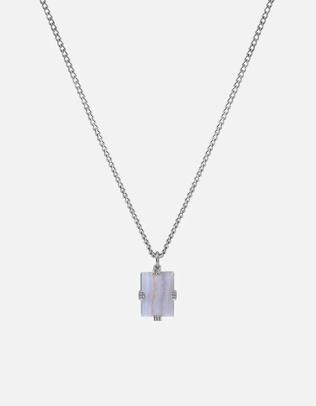 Get The Jewelry You Love At A Price You Love Lennox White Agate Necklace, Sterling Silver Get The Jewelry You Love At A Price You Love Lennox White Agate Necklace, Sterling Silver