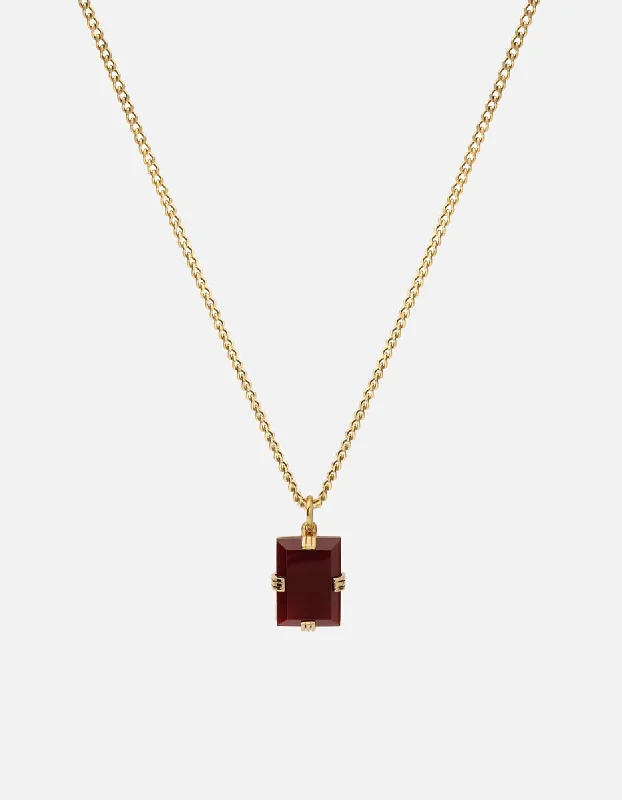 Eco-Friendly Sustainable Jewelry For Conscious Buyers Lennox Cornelian Necklace, Gold Vermeil Eco-Friendly Sustainable Jewelry For Conscious Buyers Lennox Cornelian Necklace, Gold Vermeil