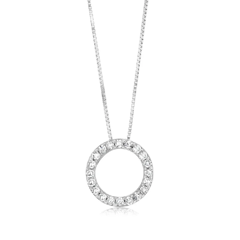 Seasonal Jewelry Deals – Elevate Your Style Luminesce Lab Grown 1/6 Carat Diamond Circle Pendant in 10ct White Gold Seasonal Jewelry Deals – Elevate Your Style Luminesce Lab Grown 1/6 Carat Diamond Circle Pendant in 10ct White Gold