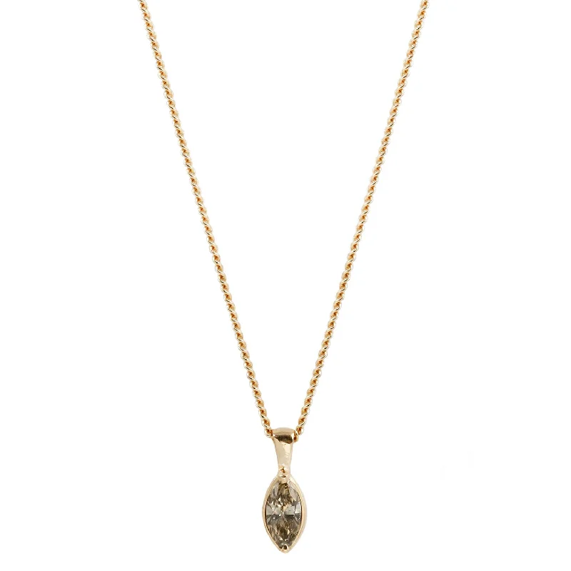 Get Ready To Sparkle – Special Jewelry Discounts Champagne Diamond Marquise Necklace Get Ready To Sparkle – Special Jewelry Discounts Champagne Diamond Marquise Necklace