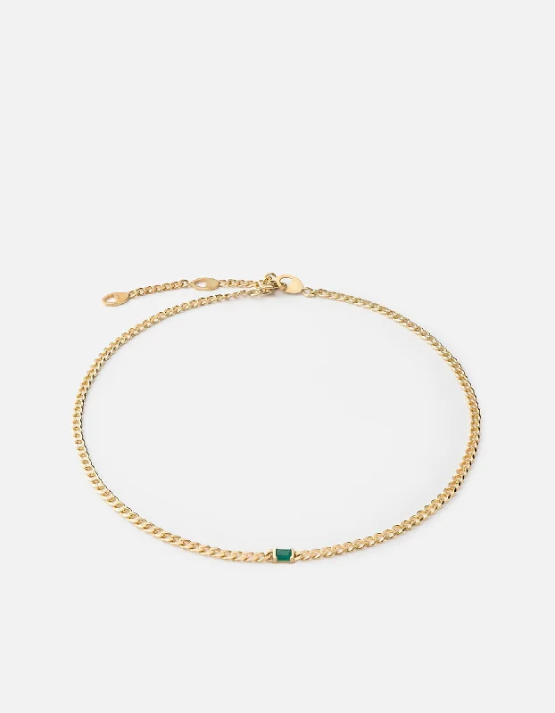 Stunning Jewelry At Even More Stunning Prices Lyra Emerald Choker, Gold Vermeil