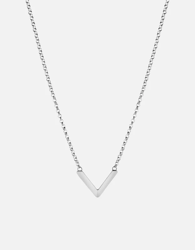 Grab Stylish Jewelry Before The Sale Ends Mini Angular Necklace, Sterling Silver