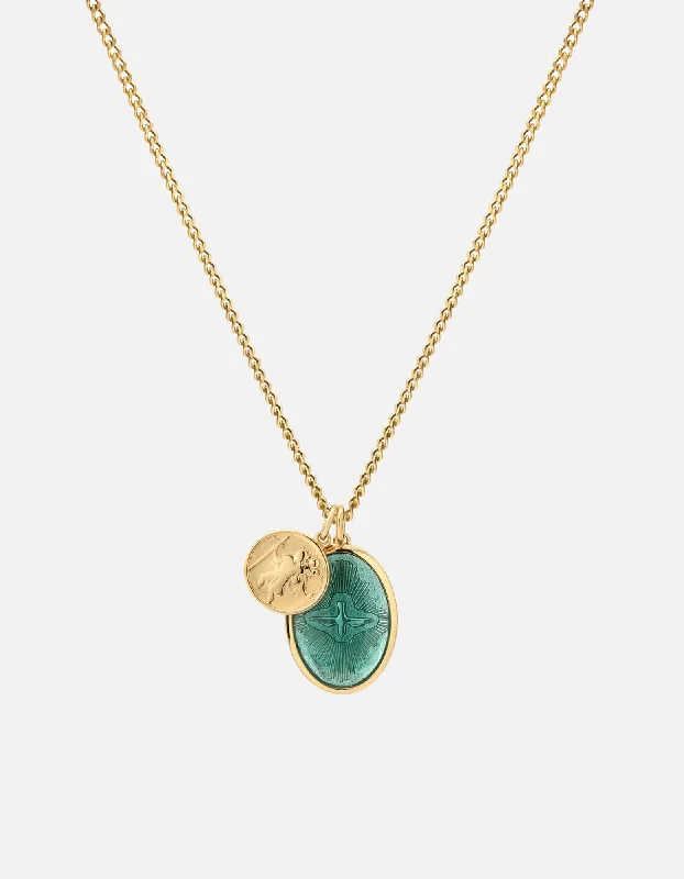 Shop Handcrafted Jewelry At Special Promotional Rates Mini Dove Necklace, 14k Gold/Teal Shop Handcrafted Jewelry At Special Promotional Rates Mini Dove Necklace, 14k Gold/Teal
