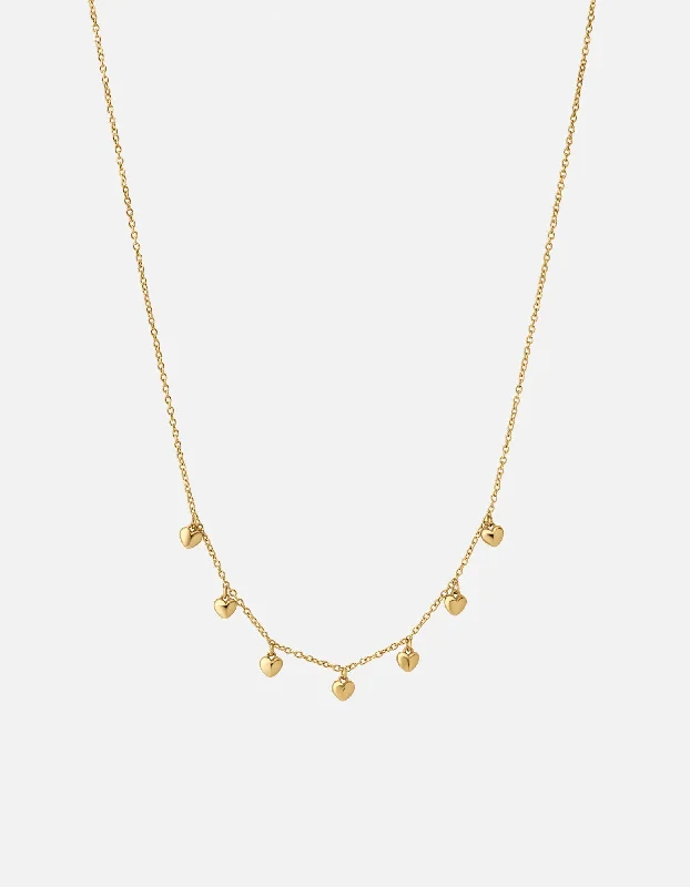 Jewelry Sale Bonanza – Grab Your Sparkle Now Mini Heart Puff Choker, Gold Vermeil