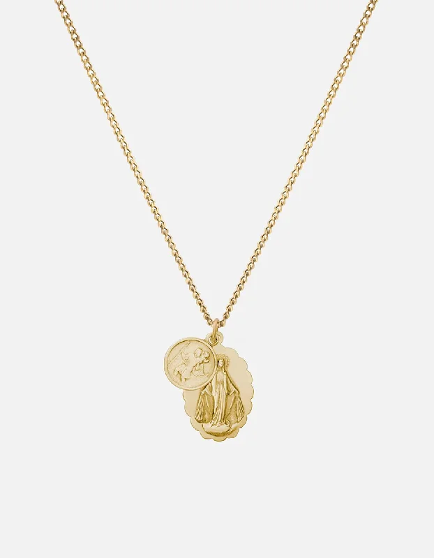 Versatile Layering Jewelry For Effortless Chic Mini Saints Necklace, Gold