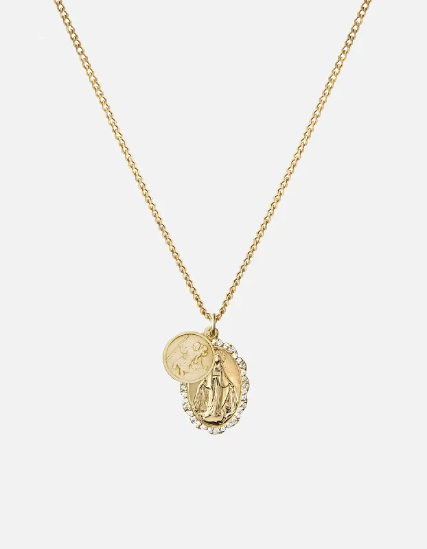 Luxury Meets Affordability – Jewelry Sale Now Live Mini Saints Necklace, 14k Gold Pavé Luxury Meets Affordability – Jewelry Sale Now Live Mini Saints Necklace, 14k Gold Pavé