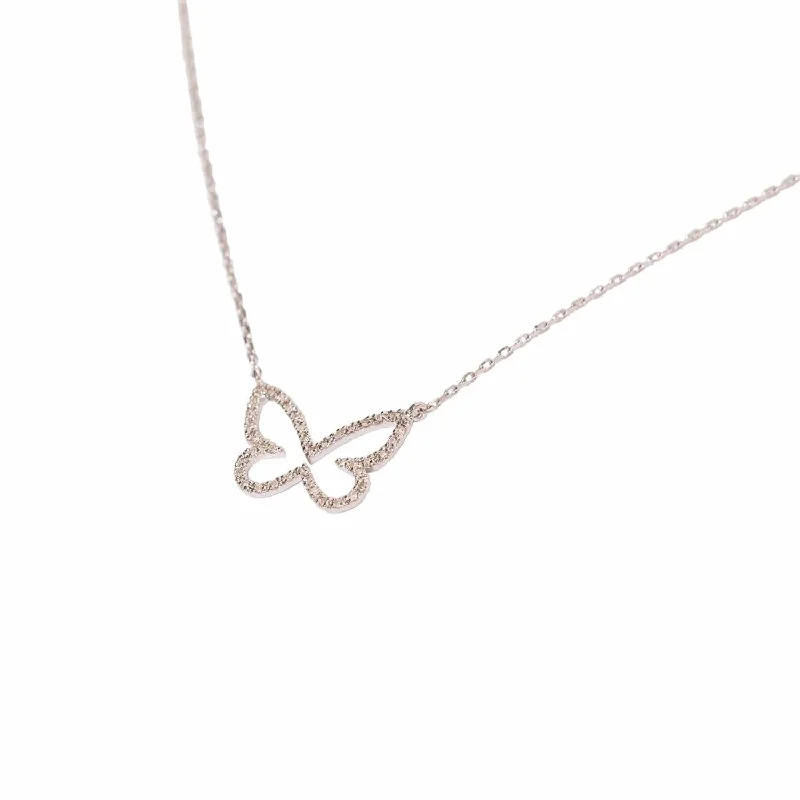 Exclusive Online Discounts On Stylish Jewelry Open Butterfly Necklace with Diamonds Exclusive Online Discounts On Stylish Jewelry Open Butterfly Necklace with Diamonds