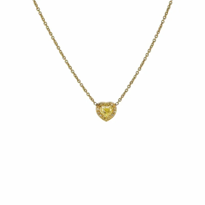 Luxury Jewelry Now At Special Promotional Rates Heart Pendant in Yellow Diamond